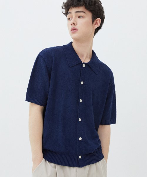 TRILLION（トリリオン）の「ウォッシャブルブックルカラー 半袖ニット(CURRENT NAVY)（Tシャツ/カットソー・レディース・その他・MEDIUM/LARGE/X-LARGE）」の12枚目の写真