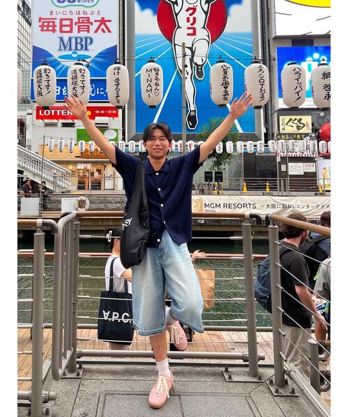 TRILLION（トリリオン）の「ウォッシャブルブックルカラー 半袖ニット(CURRENT NAVY)（Tシャツ/カットソー・レディース・その他・MEDIUM/LARGE/X-LARGE）」の2枚目の写真