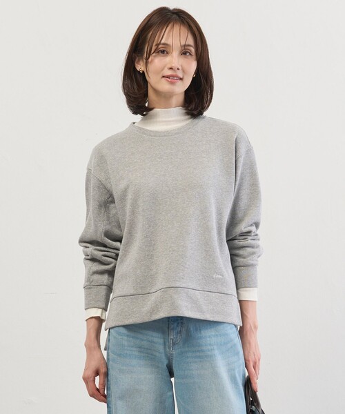 J.PRESS(ジェイプレス)の「ラメ裏毛 カットソー(Tシャツ/カットソー・レディース・アイボリー系/ライトグレー系・LARGE/MEDIUM)」の2枚目の写真