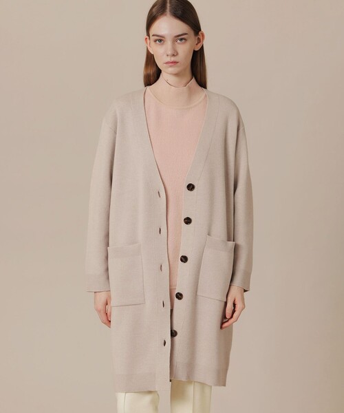 MACKINTOSH LONDON(マッキントッシュ ロンドン)の「ウールスムースニットカーディガン(カーディガン/ボレロ・レディース・ベージュ/グレー系その他・38)」の2枚目の写真