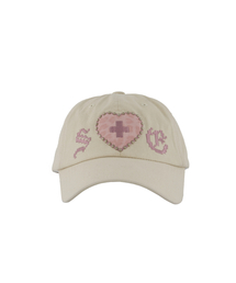 SETUP-EXE（セットアップイーエックスイー）の「LEO APPLIQUE BALL CAP / BEIGE（キャップ）」