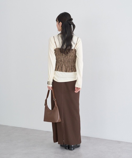 earth music&ecology（アースミュージックアンドエコロジー）の「サイドギャザープルオーバー（Tシャツ/カットソー・レディース・ライトイエロー/アイボリー/ブラック/ドット・FREE）」の16枚目の写真