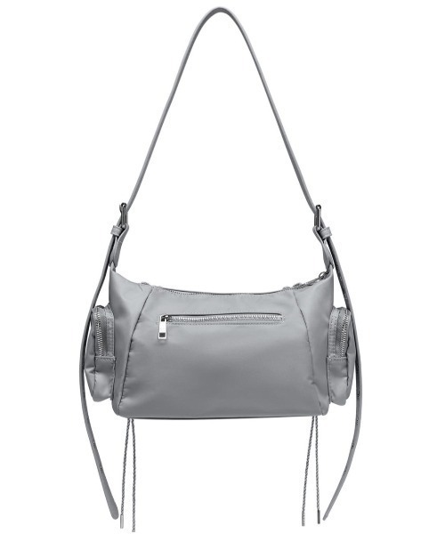 BLACKPURPLE（ブラックパープル）の「【BLACK PURPLE】Glow Corset Bag / 【ブラックパープル】グロウコルセットバッグ（ショルダーバッグ・メンズ・グレー/ピンク・ONE SIZE）」の5枚目の写真