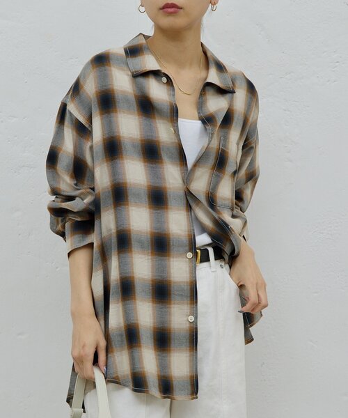 GALLARDAGALANTE(ガリャルダガランテ)の「オンブレチェックシャツ GALLARDAGALANTE(ガリャルダガランテ)の「オンブレチェックシャツ