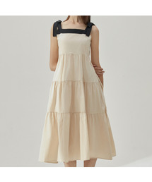VIKINI VENDER（ビキニベンダー）の「Lapine Ribbon Tiered Long One Piece（ワンピース）」