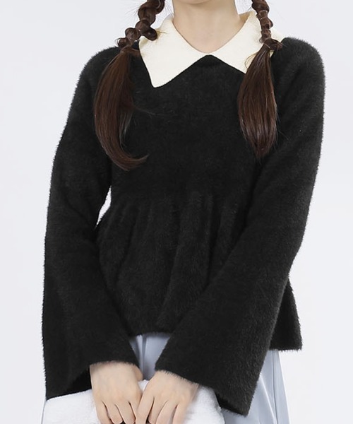 シャギーペプラム プルオーバー（ポロシャツ）｜MARY QUANT（マリー