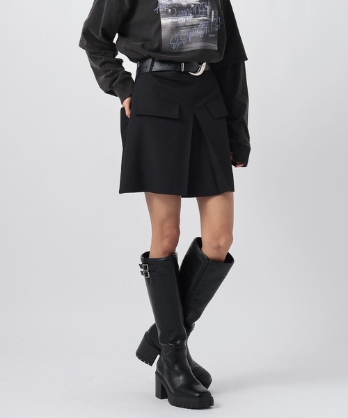 PAGEBOY（ページボーイ）の「フラップBOXミニスカート（スカート・レディース・グレー/ブラウン系その他/ブラック・FREE）」の12枚目の写真