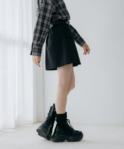 PAGEBOY（ページボーイ）の「フラップBOXミニスカート（スカート・レディース・グレー/ブラウン系その他/ブラック・FREE）」の8枚目の写真