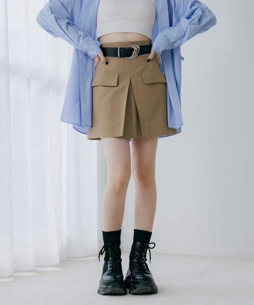 PAGEBOY（ページボーイ）の「フラップBOXミニスカート（スカート・レディース・グレー/ブラウン系その他/ブラック・FREE）」の20枚目の写真