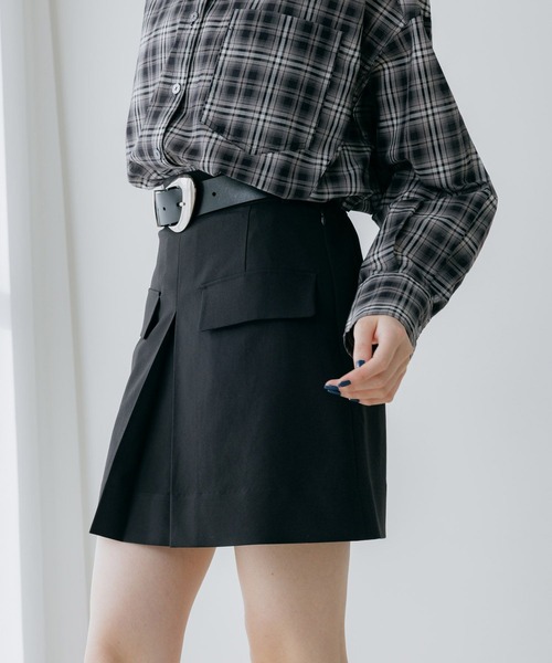 PAGEBOY（ページボーイ）の「フラップBOXミニスカート（スカート・レディース・グレー/ブラウン系その他/ブラック・FREE）」の10枚目の写真