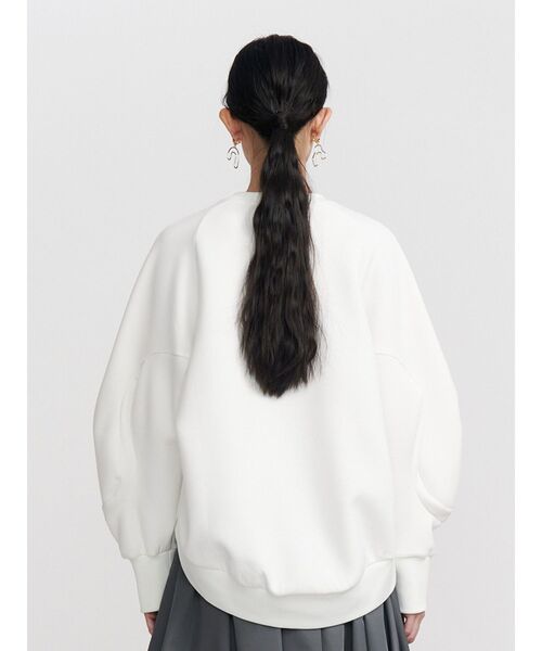 UN3D.（アンスリード）の「WAVE TUCK JERSEY TOP / ウェーブタックジャージートップ（Tシャツ/カットソー・レディース・ホワイト/ブラック/ターコイズブルー・FREE）」の11枚目の写真