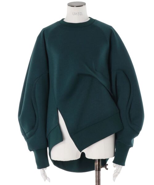 UN3D.（アンスリード）の「WAVE TUCK JERSEY TOP / ウェーブタックジャージートップ（Tシャツ/カットソー・レディース・ホワイト/ブラック/ターコイズブルー・FREE）」の17枚目の写真