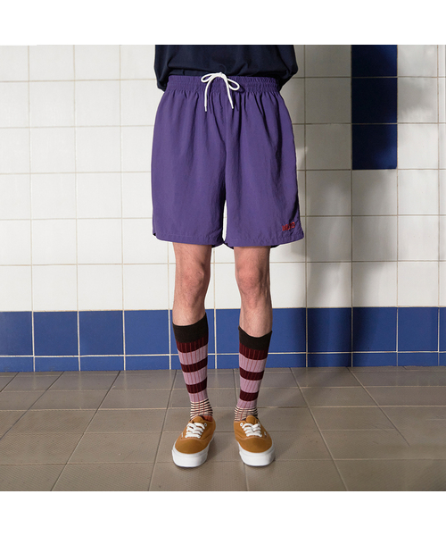 UNALLOYED(アナロイド)の「ロゴナイロンショーツ / パープル(その他パンツ・メンズ・その他・MEDIUM/LARGE)」の1枚目の写真