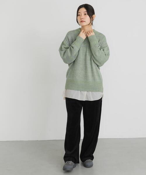 EKAL（エカル）の「ベロアストレートパンツ（その他パンツ・レディース・ネイビー/ブラック・ONE）」の10枚目の写真