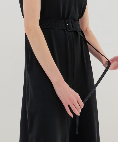 DRESSLAVE（ドレスレイブ）の「accent Vneck combinaison(アクセント Vネックコンビネゾン)（サロペット/オーバーオール・レディース・ブラック/ベージュ・38）」の8枚目の写真