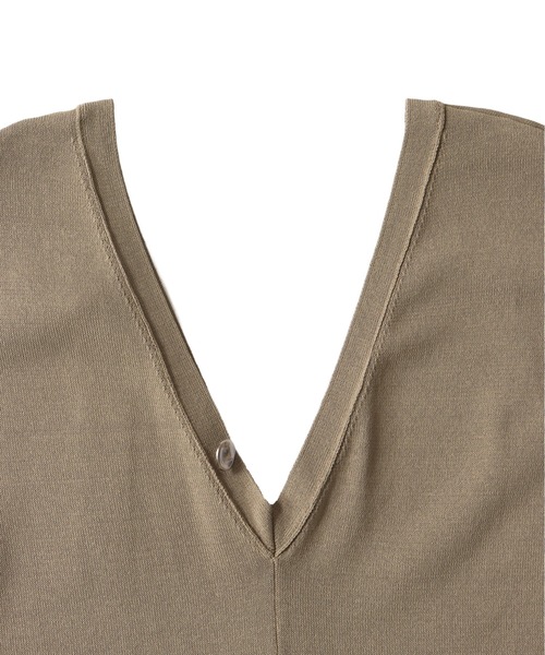 DRESSLAVE（ドレスレイブ）の「accent Vneck combinaison(アクセント Vネックコンビネゾン)（サロペット/オーバーオール・レディース・ブラック/ベージュ・38）」の15枚目の写真