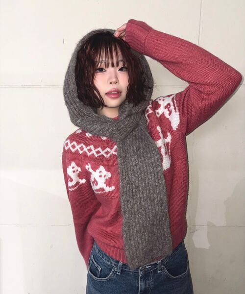 PHYSICAL DEPARTMENT（フィジカル デパートメント）の「ヨガベアノルディックニット_ピンク（ニット/セーター・レディース・その他・SMALL/MEDIUM/LARGE）」の6枚目の写真