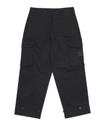 10s TWILL COTTON WIDE PARACHUTE PANTS BLACK
