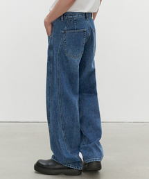 Curved Wide Jeans DCPT033Blue