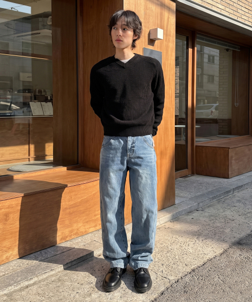 DECET(デケト)の「Curved Wide Jeans DCPT033Blue(デニムパンツ・レディース・その他・34/30/26/28/32)」の2枚目の写真