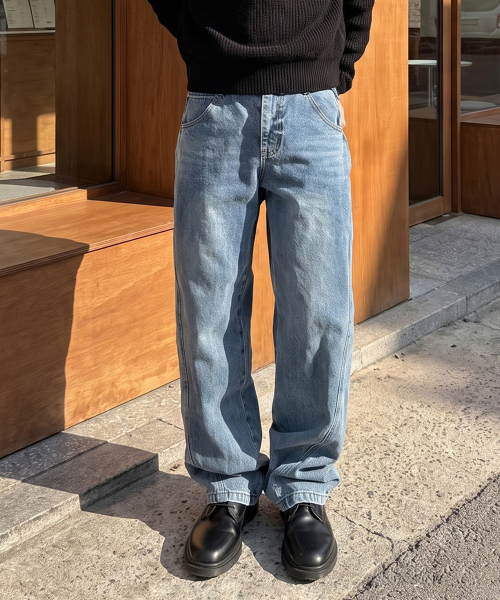 DECET(デケト)の「Curved Wide Jeans DCPT033Blue(デニムパンツ・レディース・その他・34/30/26/28/32)」の3枚目の写真