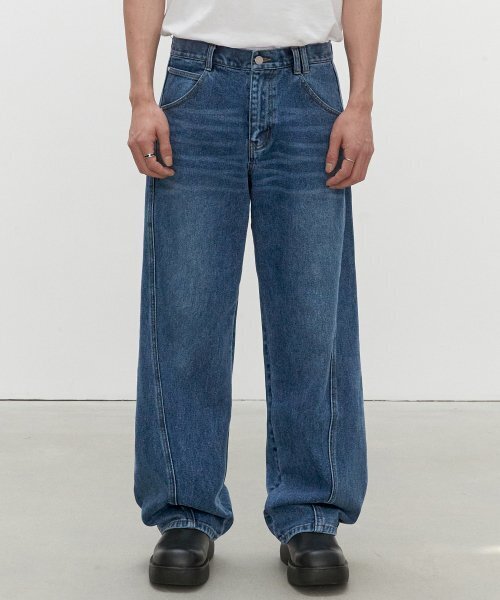 DECET(デケト)の「Curved Wide Jeans DCPT033Blue(デニムパンツ・レディース・その他・34/30/26/28/32)」の6枚目の写真