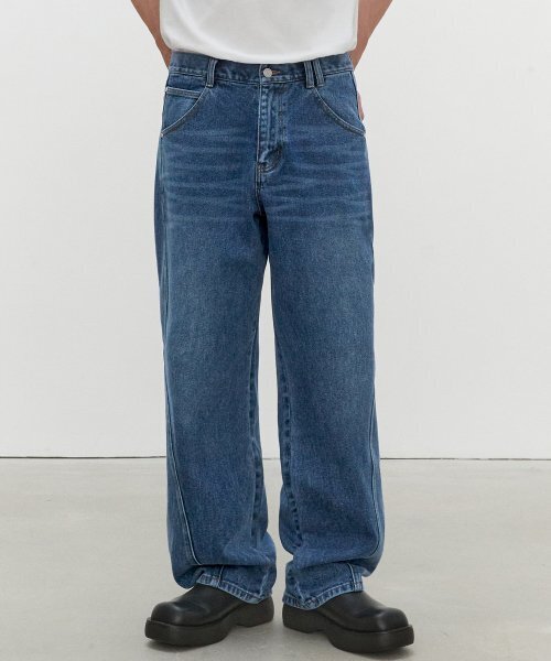 DECET(デケト)の「Curved Wide Jeans DCPT033Blue(デニムパンツ・レディース・その他・34/30/26/28/32)」の10枚目の写真