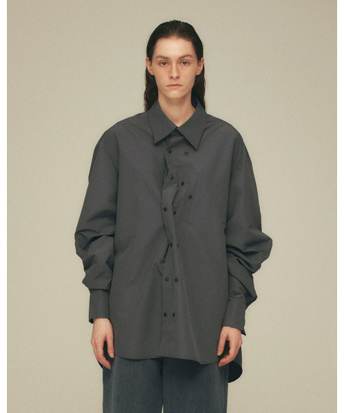 SEEN(シーン)の「MORE SNAP SHIRTS (Charcoal)(シャツ/ブラウス・レディース・その他・SMALL/MEDIUM)」の1枚目の写真