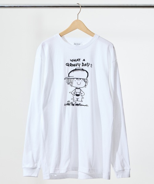 salle de bal（サルデバル）の「【 Ado Mizumori / 水森亜土 】 刺繍ロングスリーブTEE  WNI（Tシャツ/カットソー・レディース・グレー/ブラック/アイボリー/ホワイト/バーガンディー/グリーン・FREE）」の2枚目の写真