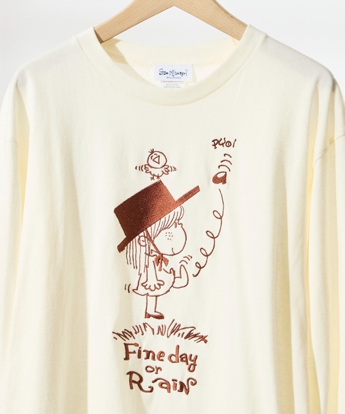 salle de bal（サルデバル）の「【 Ado Mizumori / 水森亜土 】 刺繍ロングスリーブTEE  WNI（Tシャツ/カットソー・レディース・グレー/ブラック/アイボリー/ホワイト/バーガンディー/グリーン・FREE）」の13枚目の写真