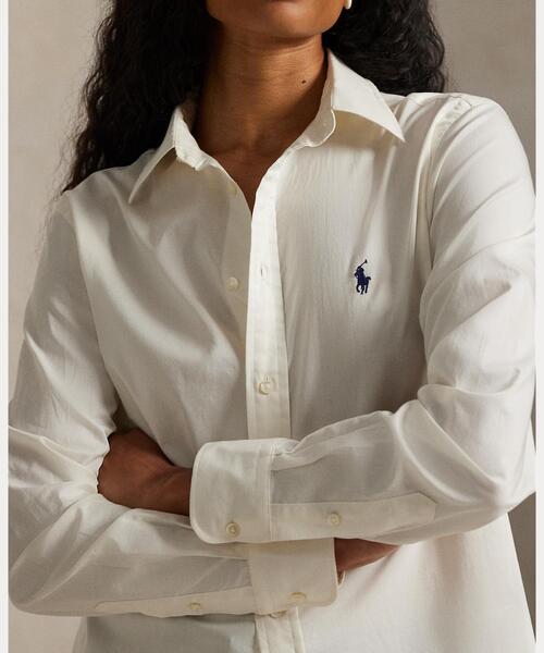 POLO RALPH LAUREN(ポロ ラルフ ローレン)の「クラシック フィット コットン ツイル シャツ(シャツ/ブラウス・レディース・ナチュラル・L/M/S/XL/XS/XXS)」の4枚目の写真
