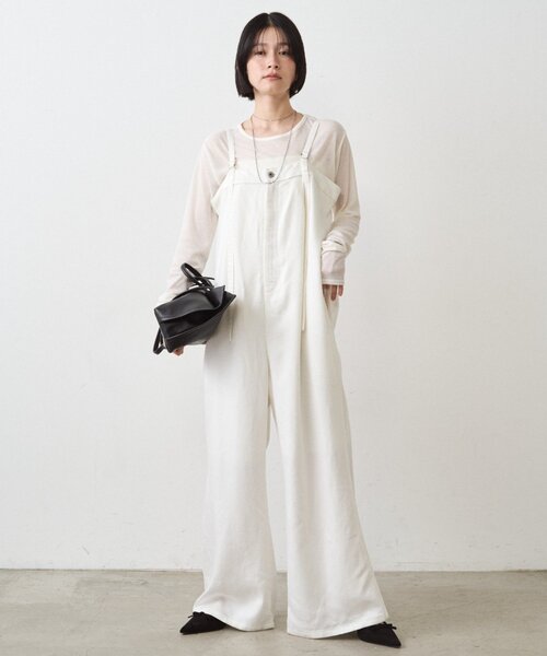 LOUNGEDRESS（ラウンジドレス）の「フルイドオールインワン（サロペット/オーバーオール・レディース・ベージュ/オフホワイト・MEDIUM/SMALL）」の5枚目の写真