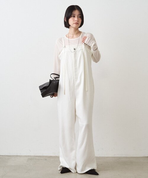 LOUNGEDRESS（ラウンジドレス）の「フルイドオールインワン（サロペット/オーバーオール・レディース・ベージュ/オフホワイト・MEDIUM/SMALL）」の6枚目の写真