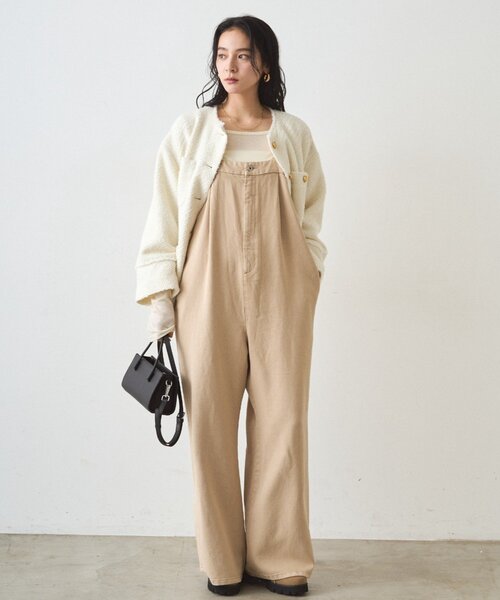 LOUNGEDRESS（ラウンジドレス）の「フルイドオールインワン（サロペット/オーバーオール・レディース・ベージュ/オフホワイト・MEDIUM/SMALL）」の22枚目の写真