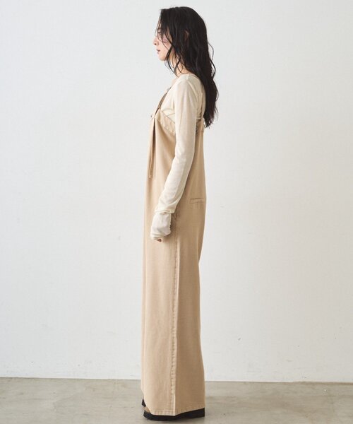 LOUNGEDRESS（ラウンジドレス）の「フルイドオールインワン（サロペット/オーバーオール・レディース・ベージュ/オフホワイト・MEDIUM/SMALL）」の17枚目の写真