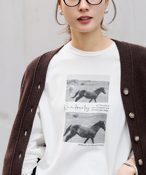 ホースフォトロングTシャツ（Tシャツ/カットソー）｜FRAMeWORK