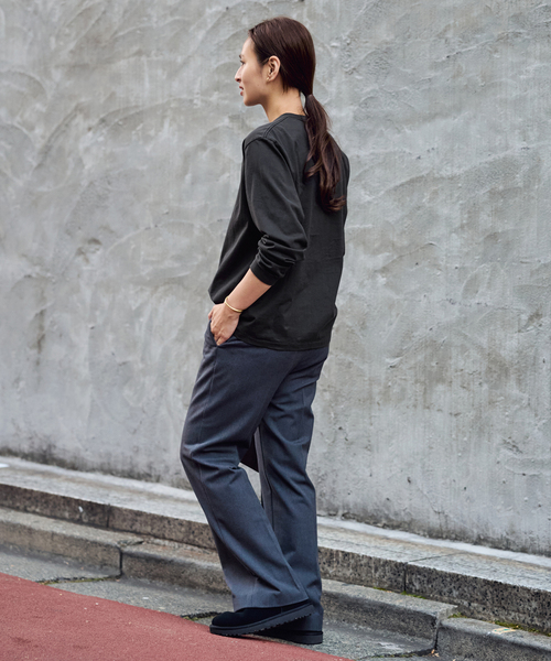 FRAMeWORK（フレームワーク）の「ホースフォトロングTシャツ（Tシャツ/カットソー・レディース・チャコールグレー/ホワイト・FREE）」の4枚目の写真