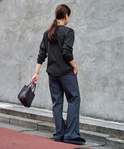 FRAMeWORK（フレームワーク）の「ホースフォトロングTシャツ（Tシャツ/カットソー・レディース・チャコールグレー/ホワイト・FREE）」の6枚目の写真