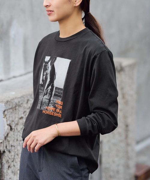 ホースフォトロングTシャツ（Tシャツ/カットソー）｜FRAMeWORK
