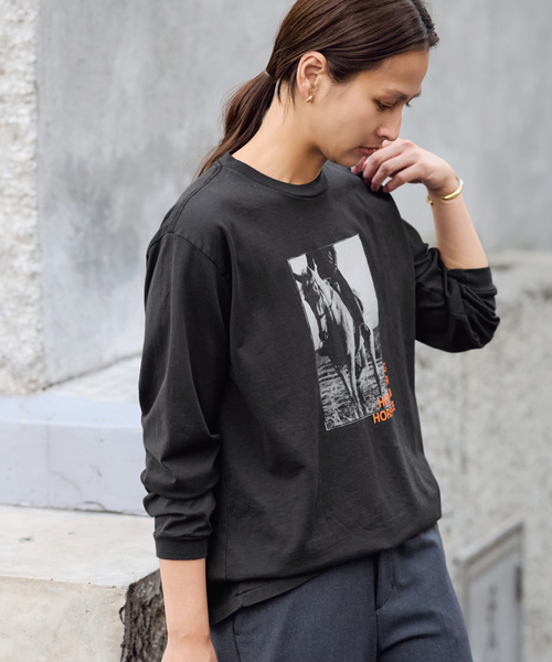 ホースフォトロングTシャツ（Tシャツ/カットソー）｜FRAMeWORK