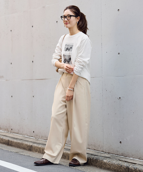 FRAMeWORK（フレームワーク）の「ホースフォトロングTシャツ（Tシャツ/カットソー・レディース・チャコールグレー/ホワイト・FREE）」の20枚目の写真