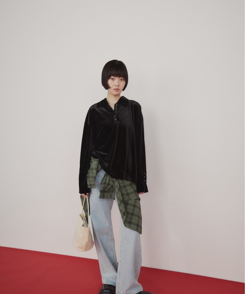 duei（デュイ）の「コーデュロイミニバケツバッグ（ショルダーバッグ・レディース・ブルー/アイボリー/ブラウン/ブラック・FREE）」の13枚目の写真