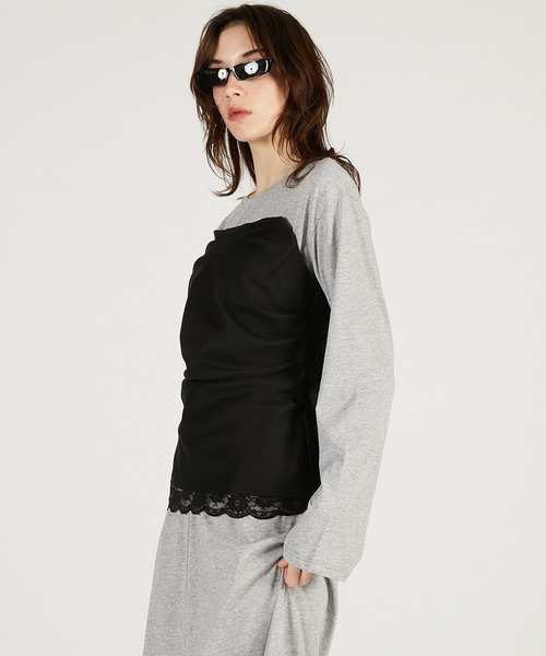 PRANK PROJECT（プランクプロジェクト）の「【2026Spring Pre-Order】ドレープベアトップ / Drape Bear Top（チューブトップ・レディース・ブラック/ベージュ・FREE）」の7枚目の写真