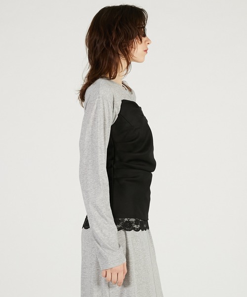 PRANK PROJECT（プランクプロジェクト）の「【2026Spring Pre-Order】ドレープベアトップ / Drape Bear Top（チューブトップ・レディース・ブラック/ベージュ・FREE）」の9枚目の写真