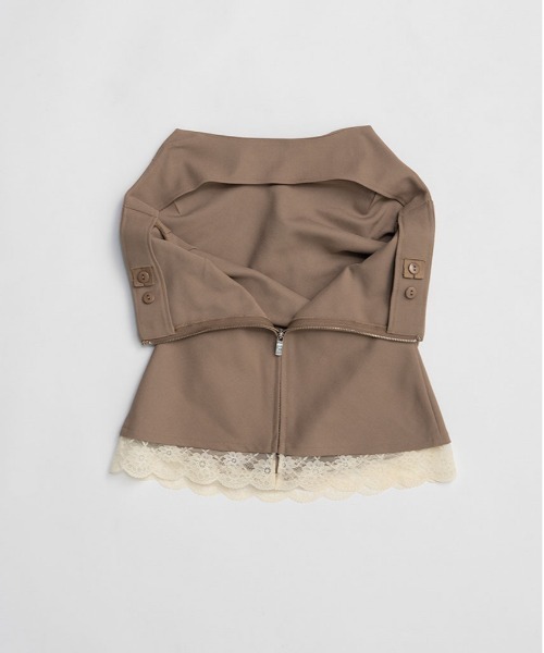 PRANK PROJECT（プランクプロジェクト）の「【2026Spring Pre-Order】ドレープベアトップ / Drape Bear Top（チューブトップ・レディース・ブラック/ベージュ・FREE）」の15枚目の写真