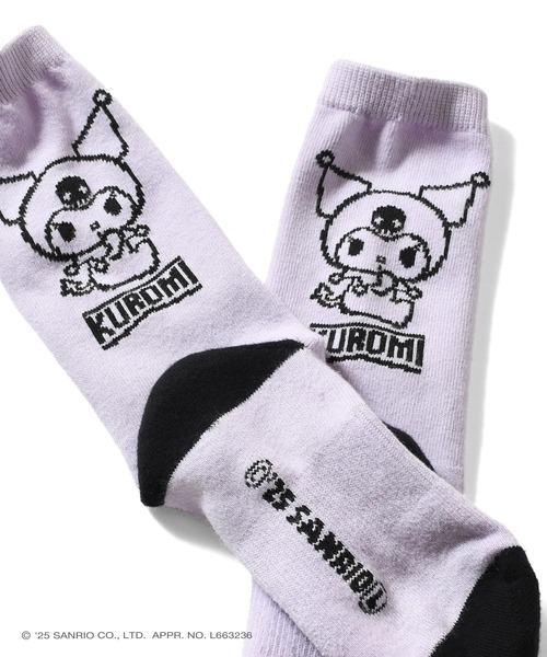 sanrio（サンリオ）の「サンリオキャラクターズ × ホームゲーム [HOMEGAME] - クロミ 靴下 ソックス  [KUROMI HOMEGAME SOCKS HG251707]（ソックス/靴下・レディース・パープル・23-25cm）」の2枚目の写真