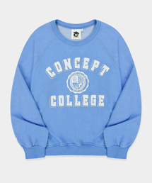 CONCEPTCOLLEGE（コンセプトカレッジ）の「Classic Big Logo Pigment Raglan Sweatshirt_Vintage Blue [Unisex]（スウェット）」