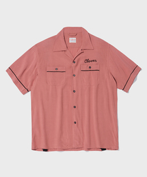 VINTAGE RAYON BOWLING HALF SHIRT_PINK