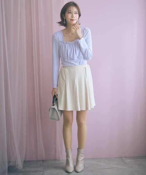 marun（マルン）の「＜大きいサイズ＞ギャザーデザインカットソートップス marun（Tシャツ/カットソー・レディース・ラベンダー/ブラック・5L/4L/3L/LL/L）」の19枚目の写真