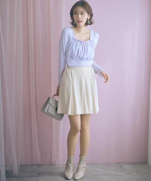 marun（マルン）の「＜大きいサイズ＞ギャザーデザインカットソートップス marun（Tシャツ/カットソー・レディース・ラベンダー/ブラック・5L/4L/3L/LL/L）」の21枚目の写真